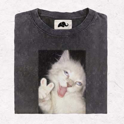 PEACE SIGN KITTEN HOOD＆ SWEAT＆TEE