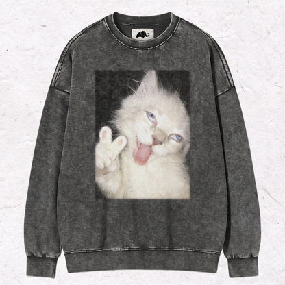 PEACE SIGN KITTEN HOOD＆ SWEAT＆TEE