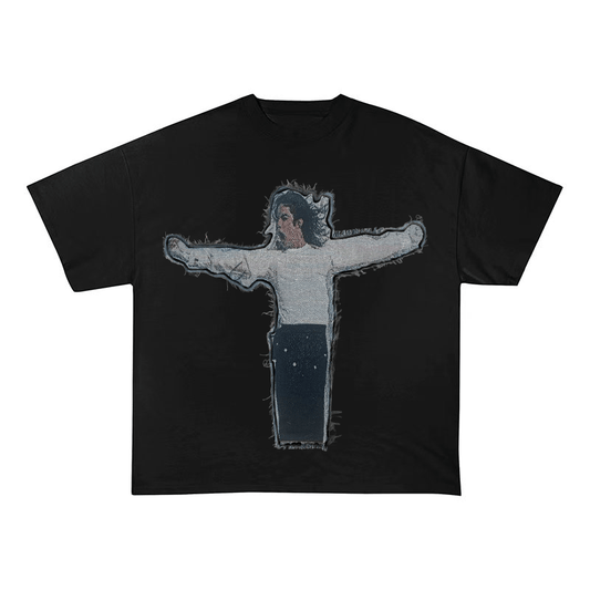 JACKSON V2 KING OF POP HEAVYWEIGHT PATCH TEE-5132