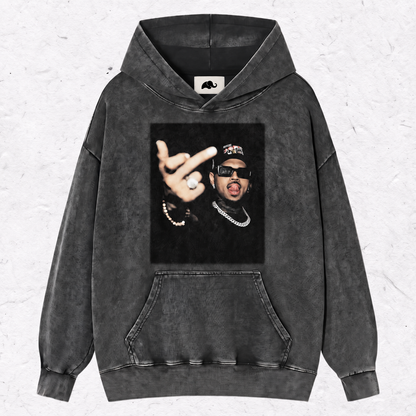 CHRIS BROWN V2 MIDDLE FINGER HOOD＆ SWEAT＆TEE