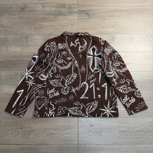 RETRO TIE DYE CROS BROWN JACKET