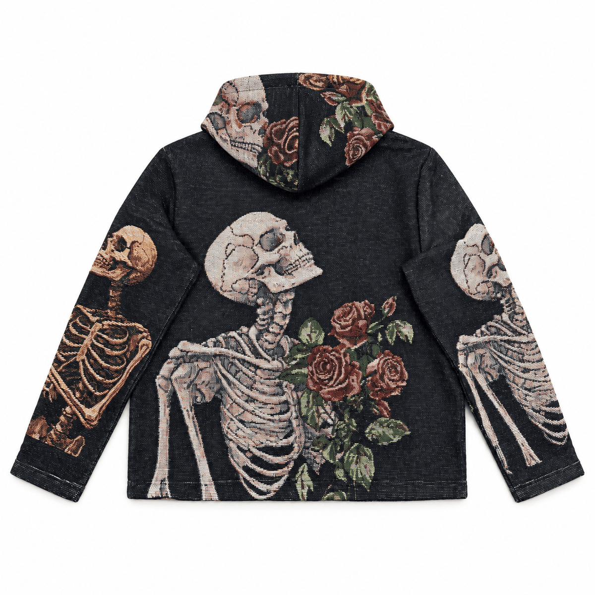 ROSE SKULL TAPESTRY HOODIE