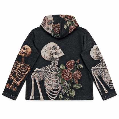 ROSE SKULL TAPESTRY HOODIE