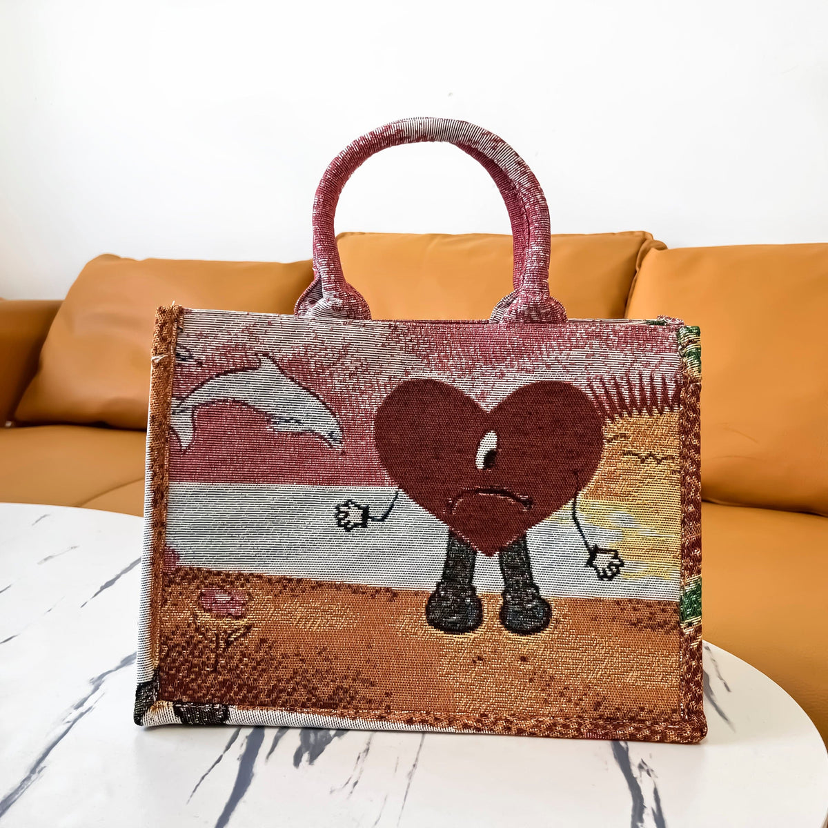 BAD BUNY TAPESTRY TOTE BAG