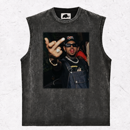 CHRIS BROWN MIDDLE FINGER HOOD＆ SWEAT＆TEE