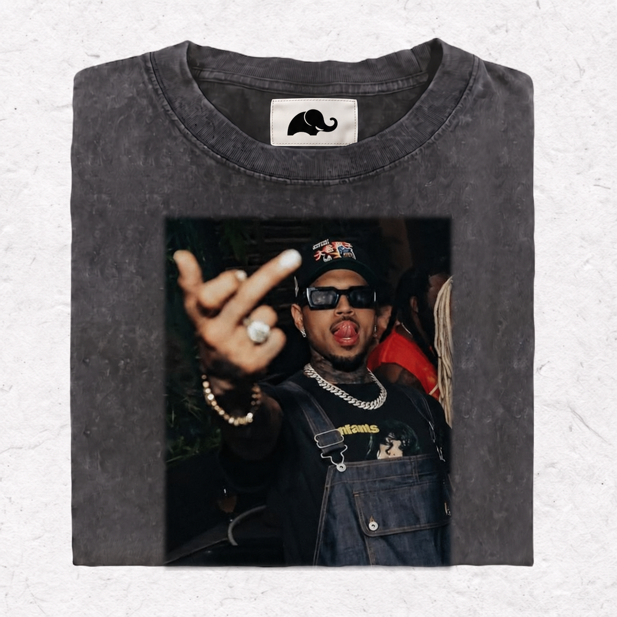 CHRIS BROWN MIDDLE FINGER HOOD＆ SWEAT＆TEE