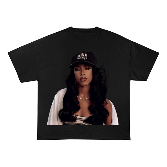 AALIYAH OVERSIZED HEAVYWEIGHT COTTON TEE-60023