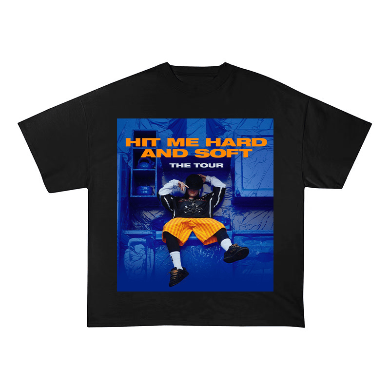 BILLIE EILISH TOUR POSTER OVERSIZED HEAVYWEIGHT COTTON TEE-60027