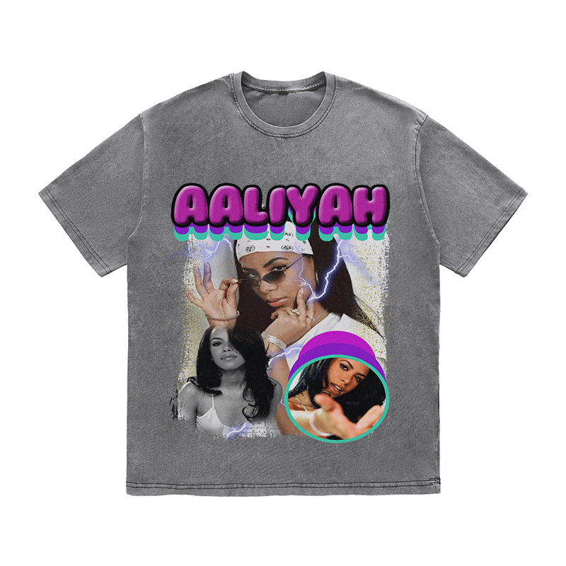 AALIYAH HEAVY WEIGHT COTTON TEE-9113