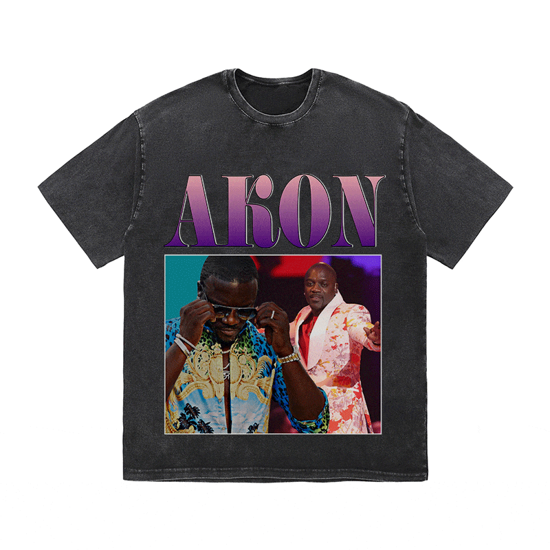 RDMCLOTHINGART tapestry hoodie AKON HEAVY WEIGHT COTTON TEE-8849