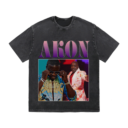 RDMCLOTHINGART tapestry hoodie AKON HEAVY WEIGHT COTTON TEE-8849