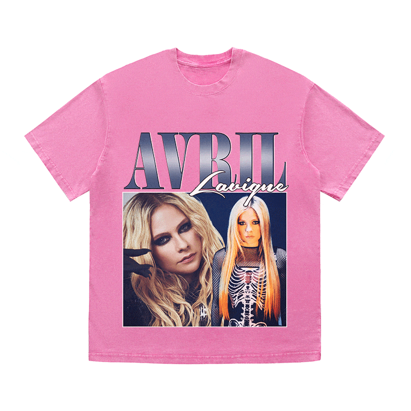 RDMCLOTHINGART tapestry hoodie AVRIL LAVIGNE HEAVY WEIGHT COTTON TEE-8851