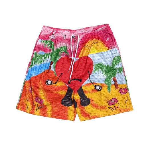 BAD BUNNY MESH SHORTS-8738