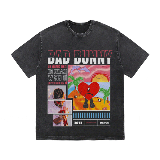 BAD BUNNY HEAVY WEIGHT COTTON TEE-8989