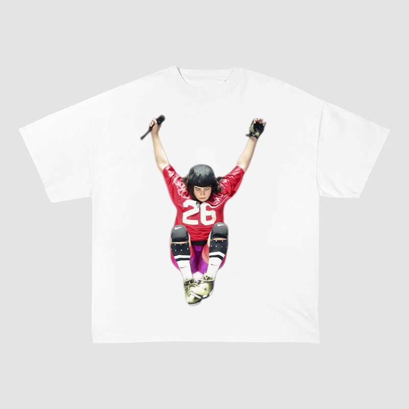 BILLIE EILISH SUPER BOWL 2025 PERFORMANCE OVERSIZED HEAVYWEIGHT COTTON TEE-6009
