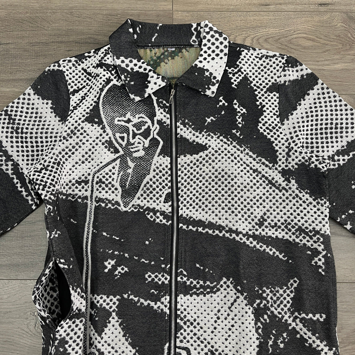 BLACK SCARFACE TAPESTRY JACKET