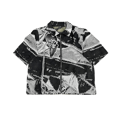 BLACK SCARFACE TAPESTRY TEE