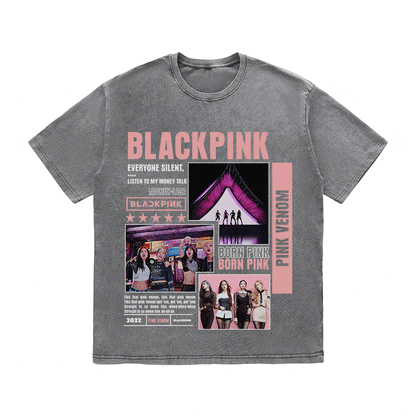 RDMCLOTHINGART tapestry hoodie BLACKPINCK HEAVY WEIGHT COTTON TEE-8992