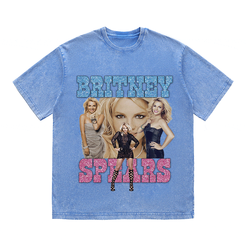 BRITNEY SPEARS HEAVY WEIGHT COTTON TEE-9121