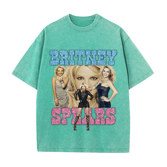 BRITNEY SPEARS HEAVY WEIGHT COTTON TEE-9121