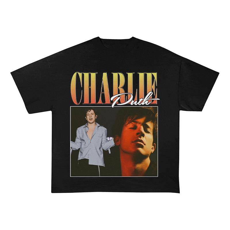 RDMCLOTHINGART tapestry hoodie CHARLIE PUTH HEAVY WEIGHT COTTON TEE-8857
