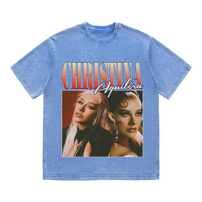 RDMCLOTHINGART tapestry hoodie CHRISTINA HEAVY WEIGHT COTTON TEE-8858
