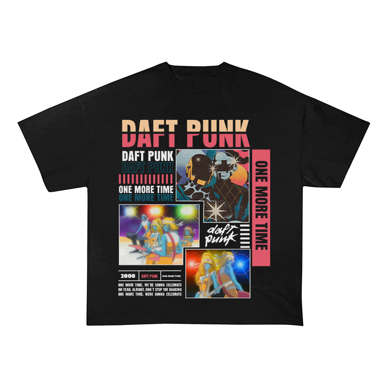 RDMCLOTHINGART tapestry hoodie DAFT PUNK HEAVY WEIGHT COTTON TEE-8993