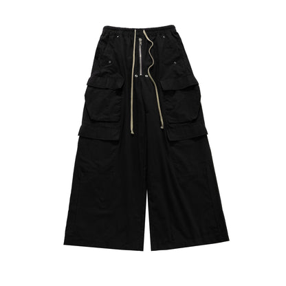DESIGN RELAXED FIT FLARED  PANTS-6005