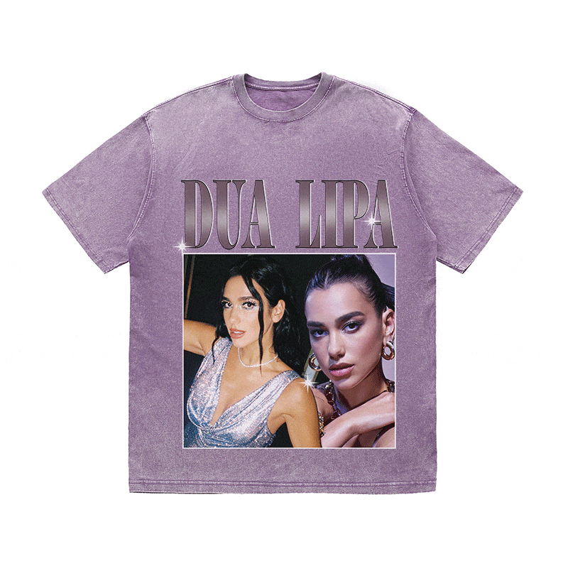 RDMCLOTHINGART tapestry hoodie DUA LIPA HEAVY WEIGHT COTTON TEE-8859
