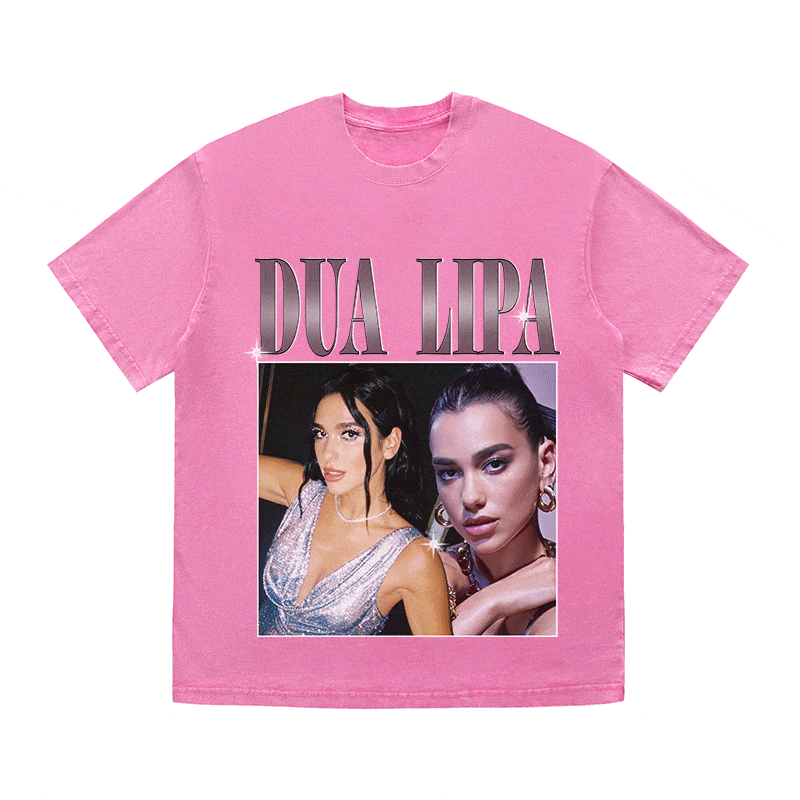 RDMCLOTHINGART tapestry hoodie DUA LIPA HEAVY WEIGHT COTTON TEE-8859