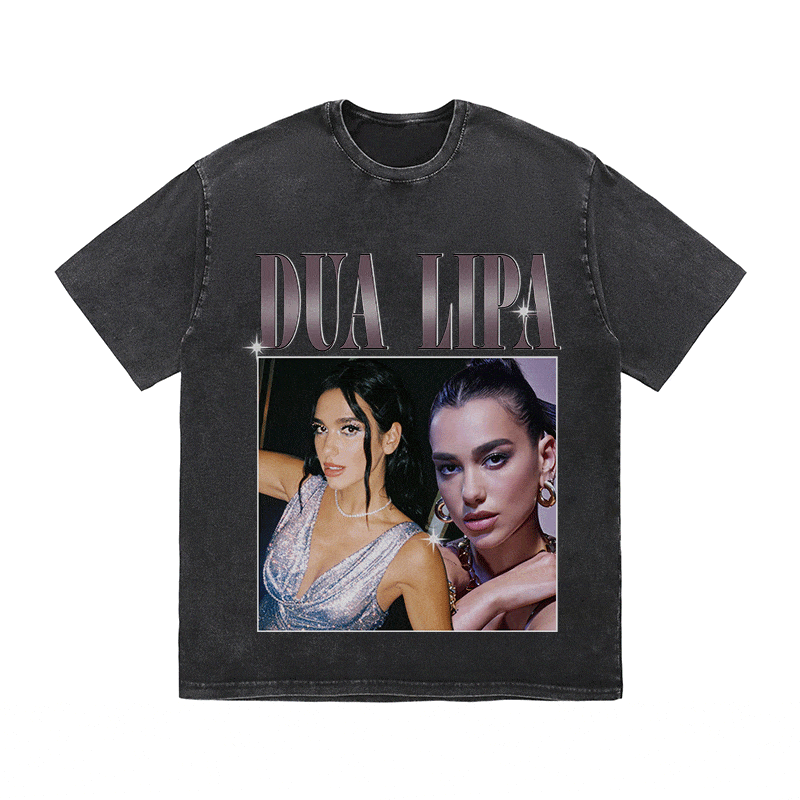 RDMCLOTHINGART tapestry hoodie DUA LIPA HEAVY WEIGHT COTTON TEE-8859