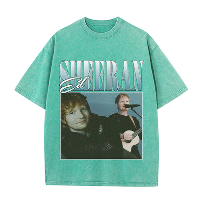 RDMCLOTHINGART tapestry hoodie ED SHEERAN HEAVY WEIGHT COTTON TEE-8860