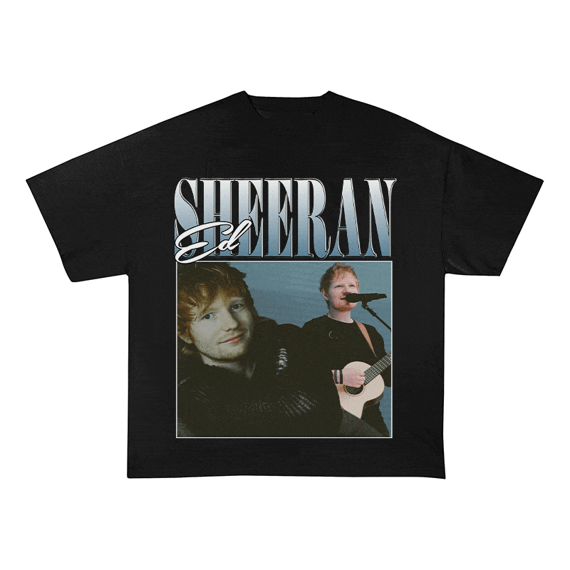 RDMCLOTHINGART tapestry hoodie ED SHEERAN HEAVY WEIGHT COTTON TEE-8860