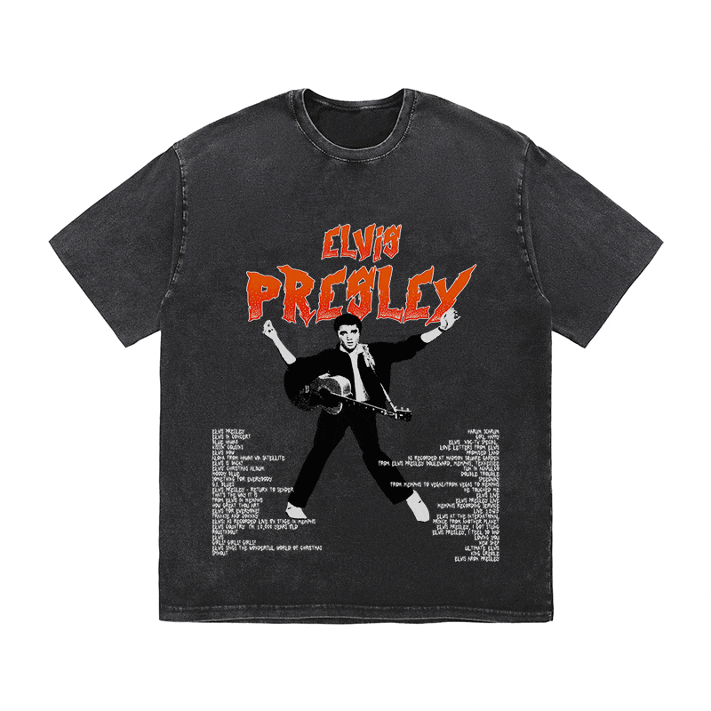RDMCLOTHINGART tapestry hoodie ELVIS PRESLEY HEAVY WEIGHT COTTON TEE-8901