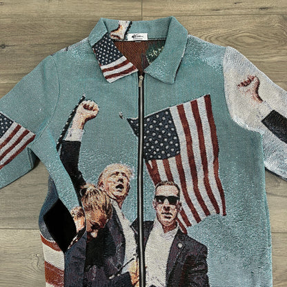 FIGHT US TAPESTRY JACKET