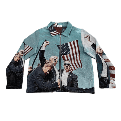 FIGHT US TAPESTRY JACKET