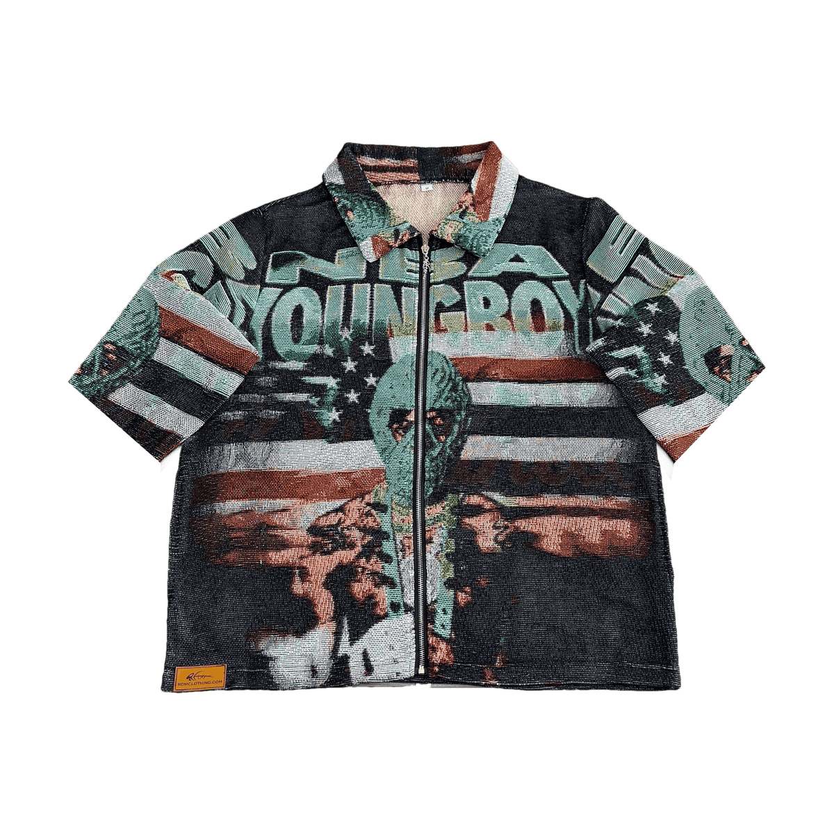 GREEN YOUNGBOY TAPESTRY TEE