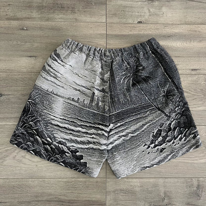 GREY CALIFORNIA TAPESTRY SHORTS