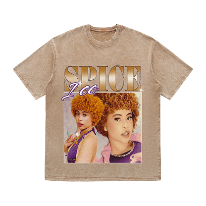 RDMCLOTHINGART tapestry hoodie ICE SPICE HEAVY WEIGHT COTTON TEE-8862