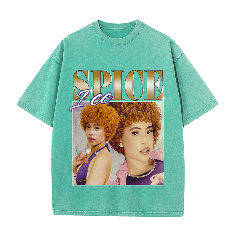RDMCLOTHINGART tapestry hoodie ICE SPICE HEAVY WEIGHT COTTON TEE-8862