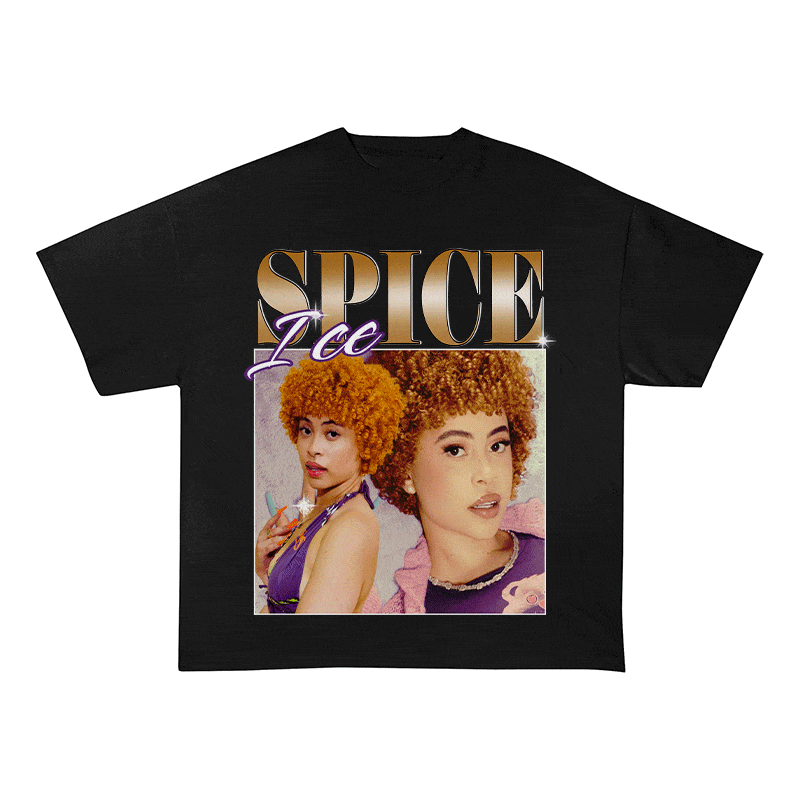 RDMCLOTHINGART tapestry hoodie ICE SPICE HEAVY WEIGHT COTTON TEE-8862