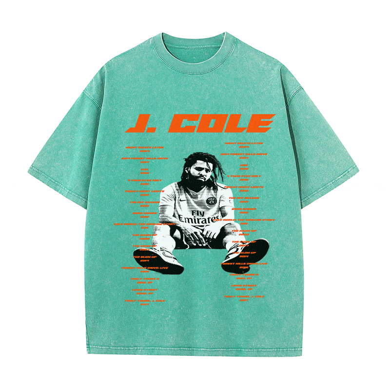 RDMCLOTHINGART tapestry hoodie J. COLE HEAVY WEIGHT COTTON TEE-8933