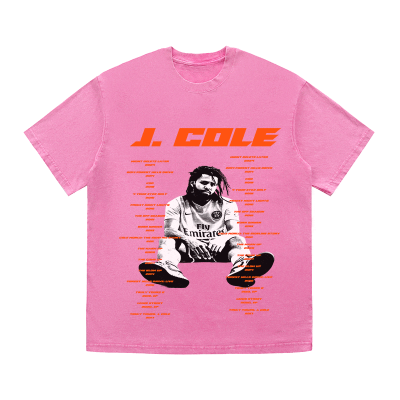 RDMCLOTHINGART tapestry hoodie J. COLE HEAVY WEIGHT COTTON TEE-8933