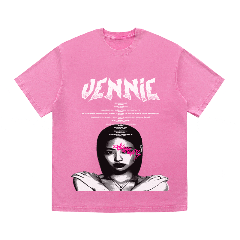 RDMCLOTHINGART tapestry hoodie JENNIE HEAVY WEIGHT COTTON TEE-8906