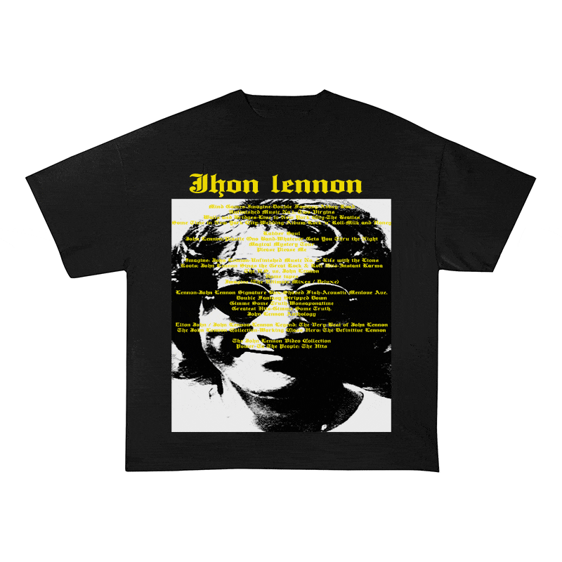 RDMCLOTHINGART tapestry hoodie JHON LENNON HEAVY WEIGHT COTTON TEE-8935