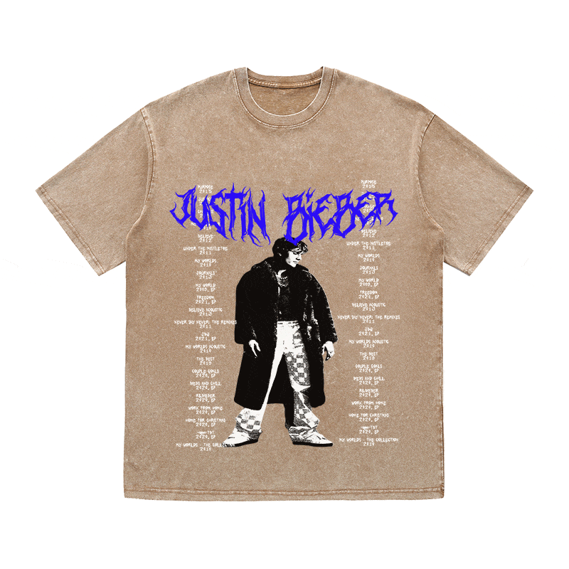 RDMCLOTHINGART tapestry hoodie JUSTIN BIEBER HEAVY WEIGHT COTTON TEE-8910