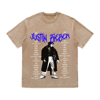 RDMCLOTHINGART tapestry hoodie JUSTIN BIEBER HEAVY WEIGHT COTTON TEE-8910