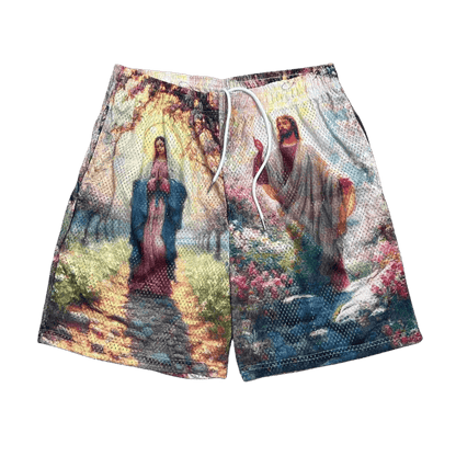 LIGHT OF GARDEN MESH SHORTS-8755