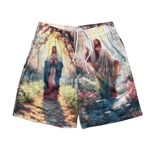 LIGHT OF GARDEN MESH SHORTS-8755