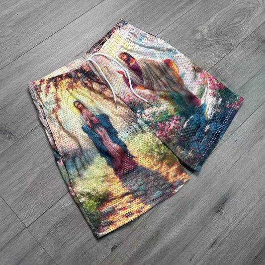 LIGHT OF GARDEN MESH SHORTS-8755